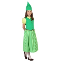 Disfraz de duende verde para niña