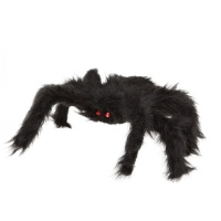 Araña de 28 x 20 cm negra con pelo