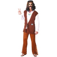 Disfraz de hippie de la paz para adulto