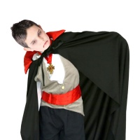 Capa de 90 cm vampiro con cuello infantil