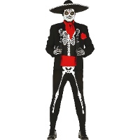Disfraz de esqueleto Catrina para hombre
