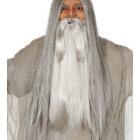 Barba gris larga
