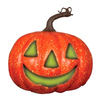 Calabaza con luz de 20 cm