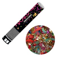 Cañón de confeti colorido de foil y papel de 30 cm