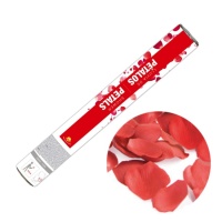 Cañón de confeti de pétalos rojos de 50 cm