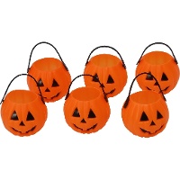 Mini cubos de calabazas con asa de 7 cm - 6 unidades