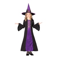 Disfraz de bruja morado para niña