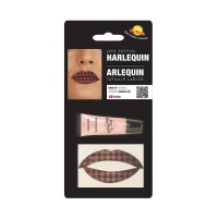 Tatuajes temporales para labios de arlequín