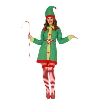Disfraz de elfo de Navidad para mujer