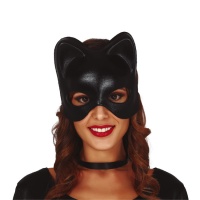 Máscara de mujer gato negro