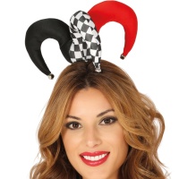Diadema de sombrero mini de arlequín