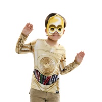 Camiseta disfraz de C3PO infantil