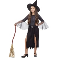 Disfraz de bruja plateada para niña