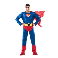 Disfraz de super hombre con capa para hombre