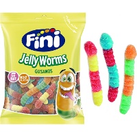 Gusanos multicolor con pica pica - Fini jelly worms - 90 gr
