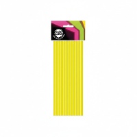 Pajitas de papel de color neón de 20 cm - 12 unidades