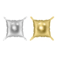 Globo para panel decorativo de 35 x 35 cm plateado y dorado - 4 unidades