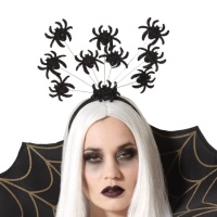 Diadema de arañas negras