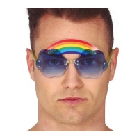 Gafas arcoiris de flores
