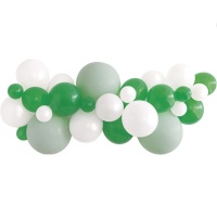 Guirnalda de globos surtidos verdes - 27 unidades