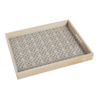 Bandeja de 40 x 30 cm Panot con base de cristal