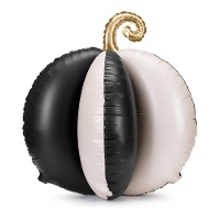 Globo de calabaza 3D blanca y negra de 58 x 58 cm