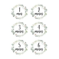 Papel de arroz de cumplemeses 1 a 6 meses de 29,7 x 42,5 cm - Artis decor - 1 unidad