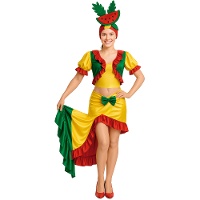 Disfraz de cubana tropical para mujer