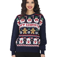 Jersey de Navidad de muñeco de nieve para mujer