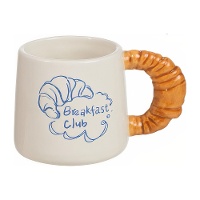 Taza de 380 ml con asa en forma de croissant