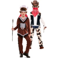 Disfraz de indio y vaquero para niño