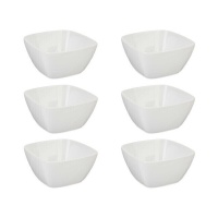 Bol de 15 cm cuadrado de porcelana - Vessia - 6 unidades
