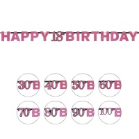 Guirnalda de Pink Birthday - 2,13 m