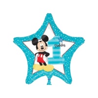 Globo de Mickey con forma de estrella número 1 de 48 cm - Anagram