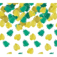Confetti de hojas Hawaianas metalizadas de 48 unidades