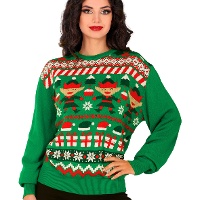 Jersey de Navidad de elfo para mujer
