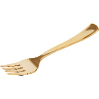 Tenedores de 18,5 cm de plástico metalizados - 6 unidades