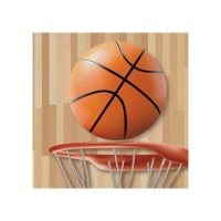 Servilletas de Baloncesto de 16,5 x 16,5 cm - 20 unidades