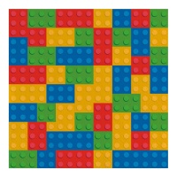 Servilletas de Lego de 16,5 x 16,5 cm - 20 unidades