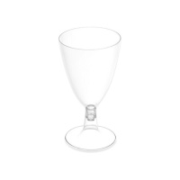 Copa de 170 ml de plástico transparente vino - 3 unidades