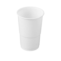 Vasos de 250 ml de plástico blanco - 20 unidades