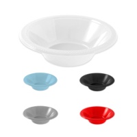 Bols de 18 cm redondos de plástico de colores - 18 unidades