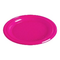 Platos de 17 cm de plástico de colores - 25 unidades