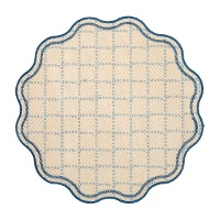 Mantel individual de 38 cm con ondas azul