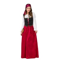 Disfraz de posadera medieval para adulta