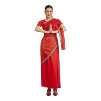Disfraz de hindú Bollywood para mujer rojo