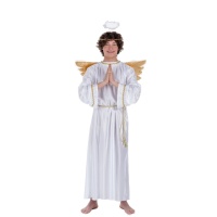 Disfraz de ángel con alas doradas para hombre