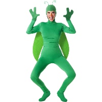Disfraz de insecto verde para mujer