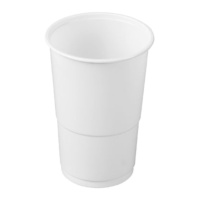 Vasos de 350 ml de plástico blanco - 15 unidades