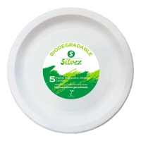 Platos de 25 cm de cartón - 5 unidades